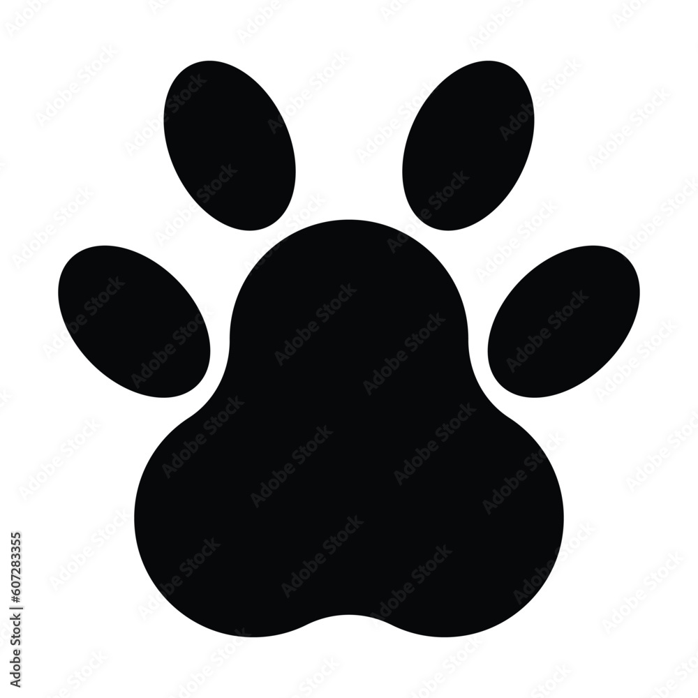 paw print icon, paw vector, print illustration paw print icon, paw vector, print illustration