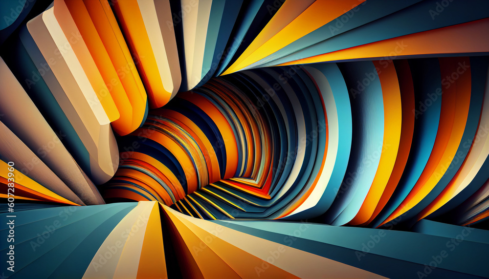 custom made wallpaper toronto digitalAbstract 3D Background with Stripes. Generate Ai.