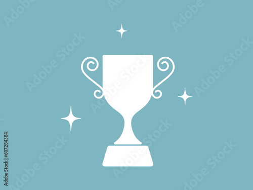 シンプルなトロフィーとキラキラ