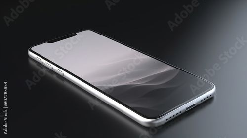 Smart phone mock up designed 3D. Generative AI.