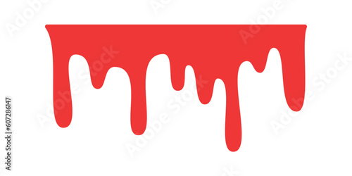 Blood dripping. Liquid ink dripping. sweet honey