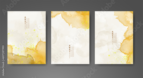 Cards with watercolor background. Design for your cover, date, postcard, banner, logo.