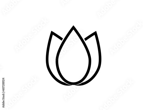 flat icon on white background tulip blooms . 8 March . Women's spring day