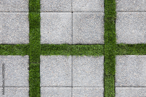 gray decorative pavement tiles close-up