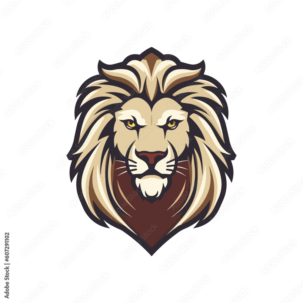 Minimalist lion head logo in vector. Minimalist lion head logo in vector.