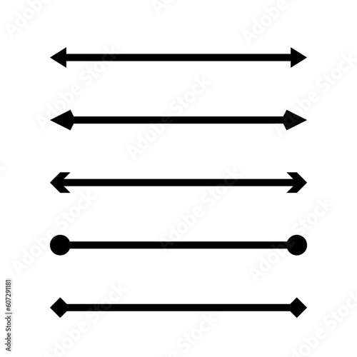 Set of double-sided arrow.