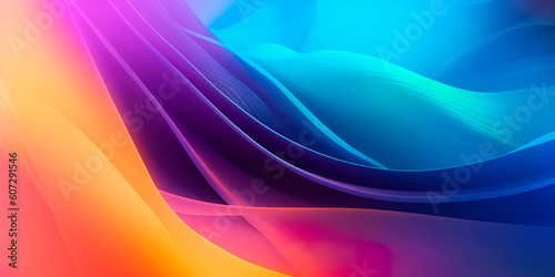 Fotografia abstract background with a gradient color scheme and flowing shapes Generative A