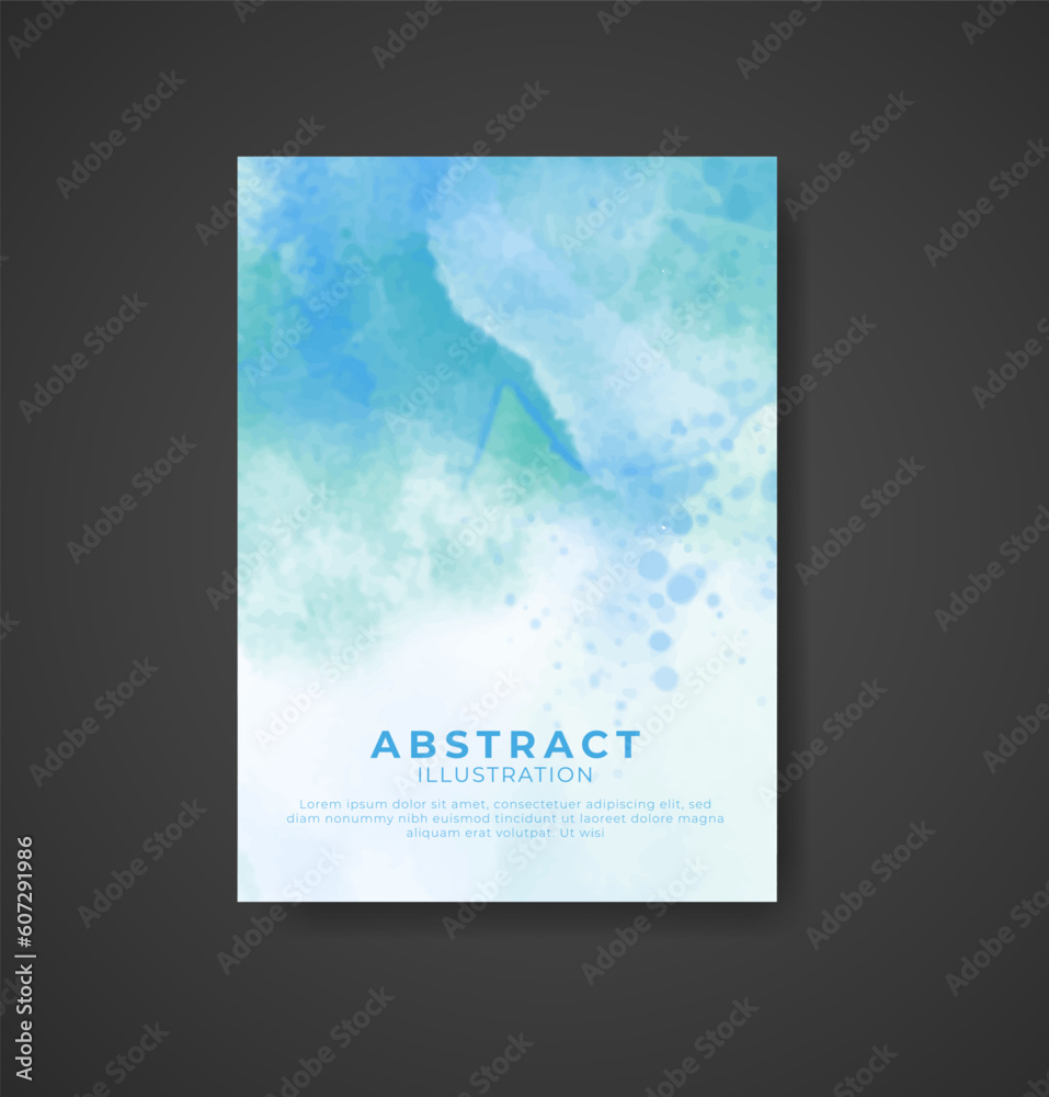 Naklejka premium Cards with watercolor background. Design for your cover, date, postcard, banner, logo.