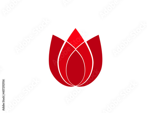 flat icon on white background tulip blooms . 8 March . Women's spring day #607292936
