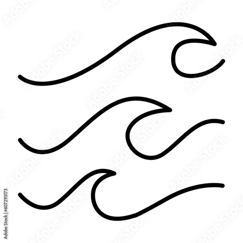 Wave, sea icon
