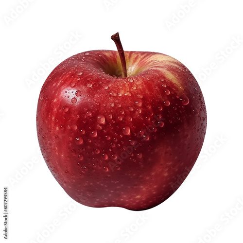 red apple isolated on white