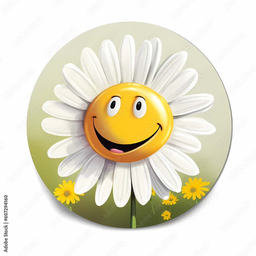 Cute And Quirky Daisy Cartoon Illustration