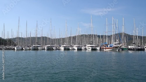 Beautiful Harbor with Sailboats and Yachts