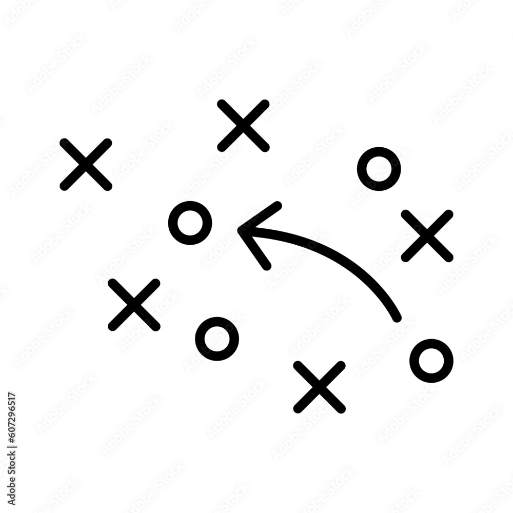Tactics icon vector. strategy illustration sign. sport symbol. trainer logo. Tactics icon vector. strategy illustration sign. sport symbol. trainer logo.