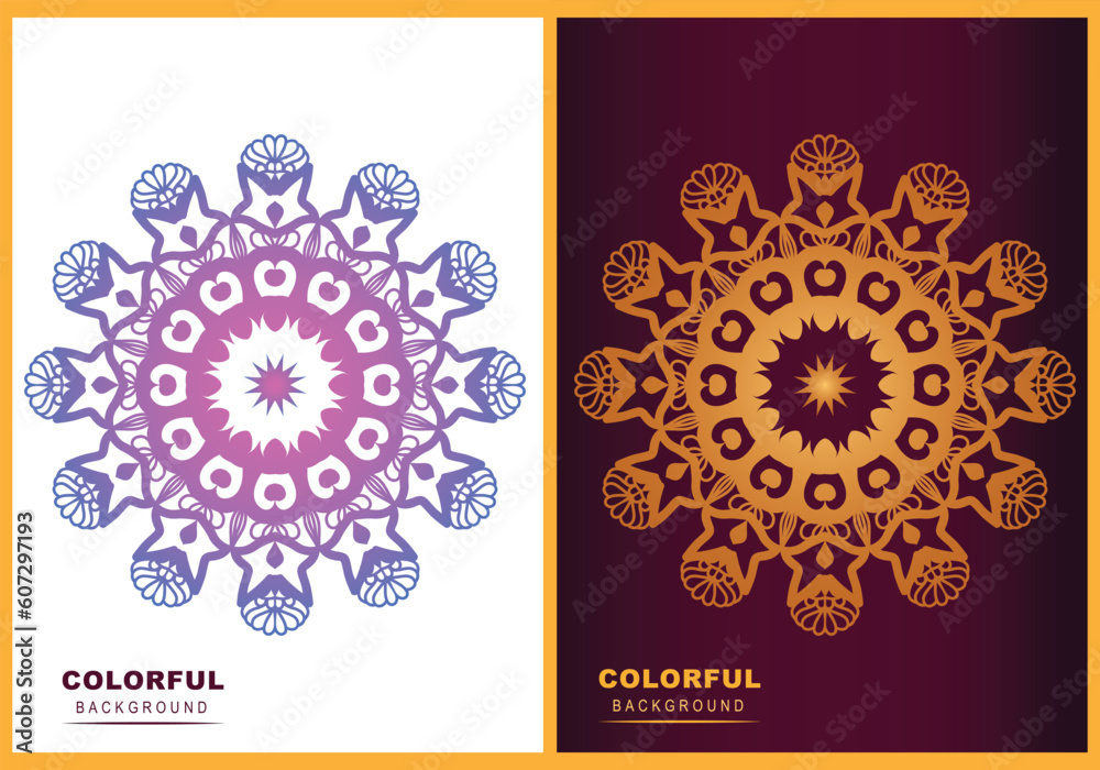 Beautiful luxury round shapes vector mandala design background in colorful design. Beautiful luxury round shapes vector mandala design background in colorful design.