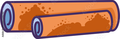 Flat Outline Metal Waste Metal Rolls Icon