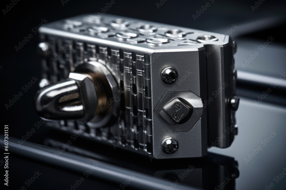 close up view of a modern high-tech lock system, ai generated image close up view of a modern high-tech lock system, ai generated image