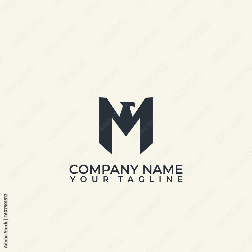 Initial Letter M eagle logo vector Stock Vector | Adobe Stock