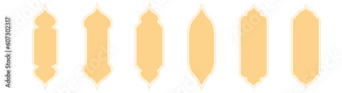 islamic frame decoration ornamental template