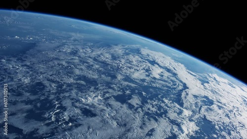 Orbiting over planet Earth. View from International Space Station. Public Domain images from Nasa	
