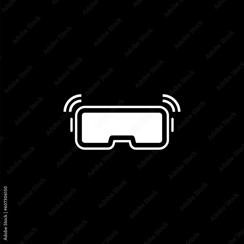 Virtual reality technology icon isolated on black background Virtual reality technology icon isolated on black background
