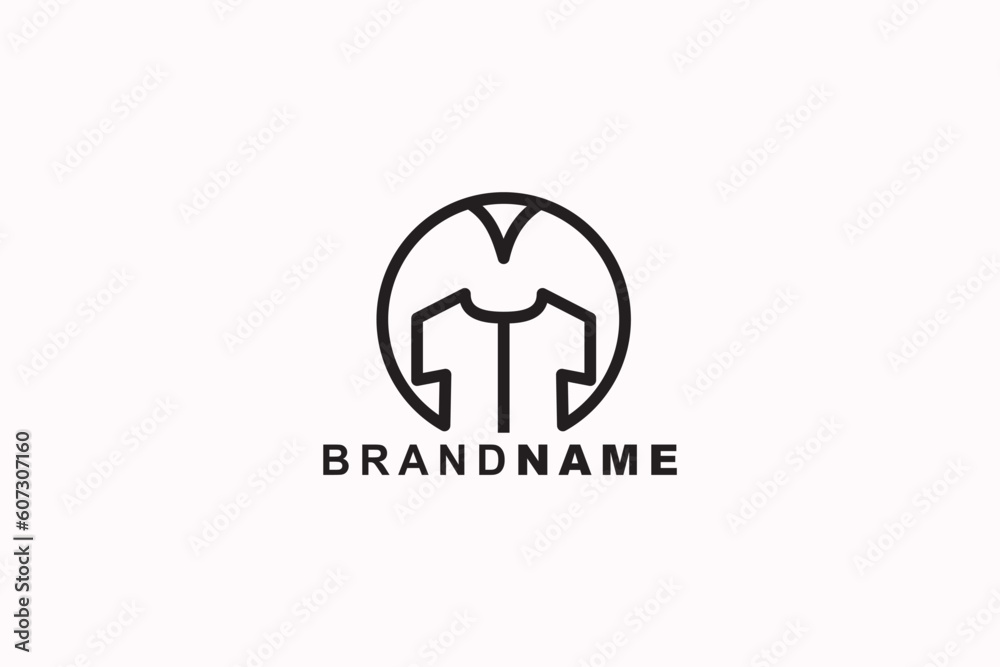 letter M clothing logo design concept