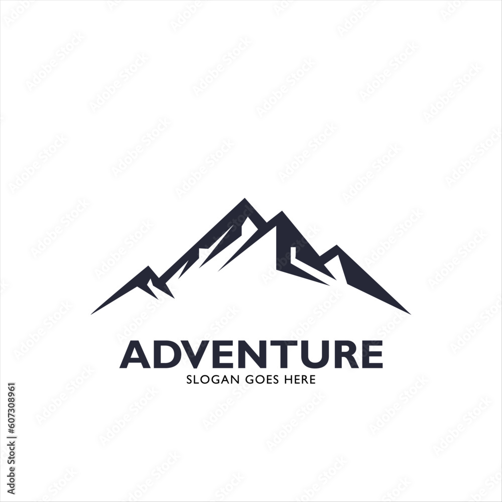 vector logo black mountain, adventure, forest, outdoor vector vector logo black mountain, adventure, forest, outdoor vector