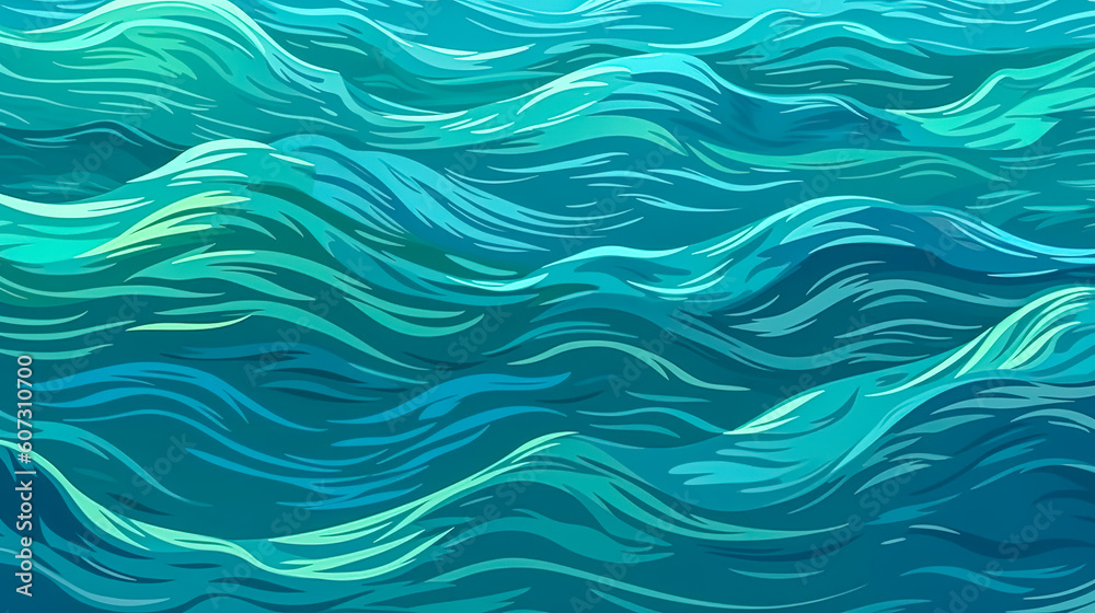 Painted background with water waves, generative AI. Painted background with water waves, generative AI.
