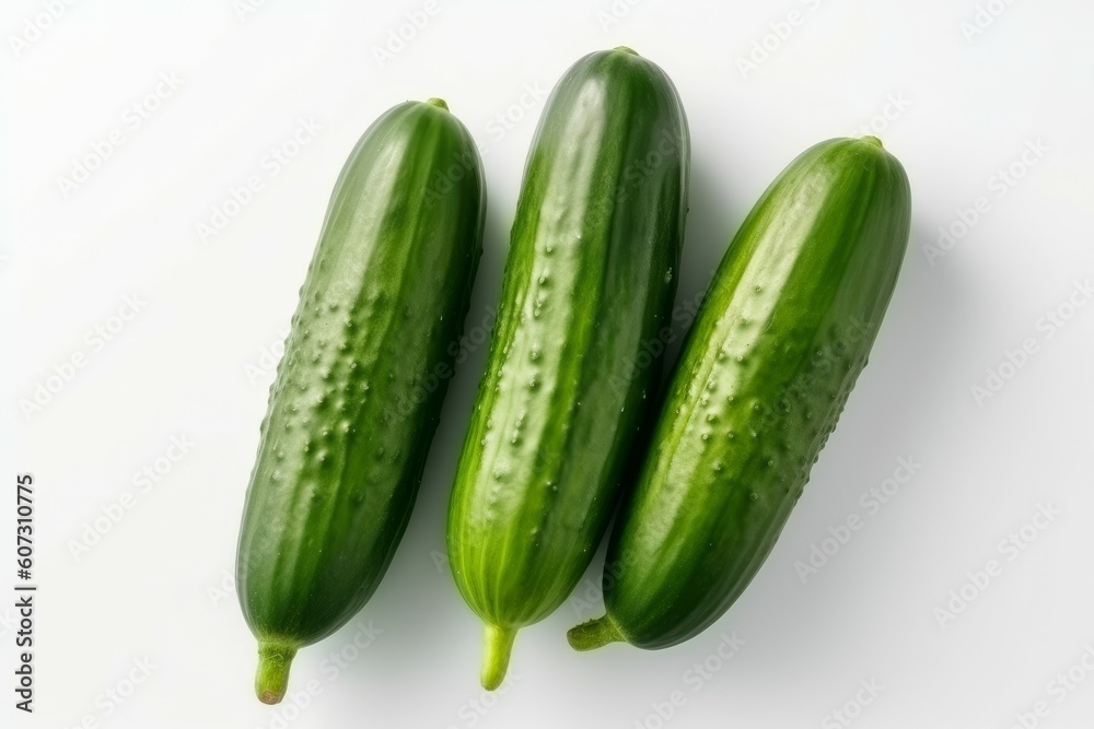 Fresh green cucumbers food. Generate Ai Fresh green cucumbers food. Generate Ai
