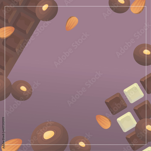 Chocolate illustration background template