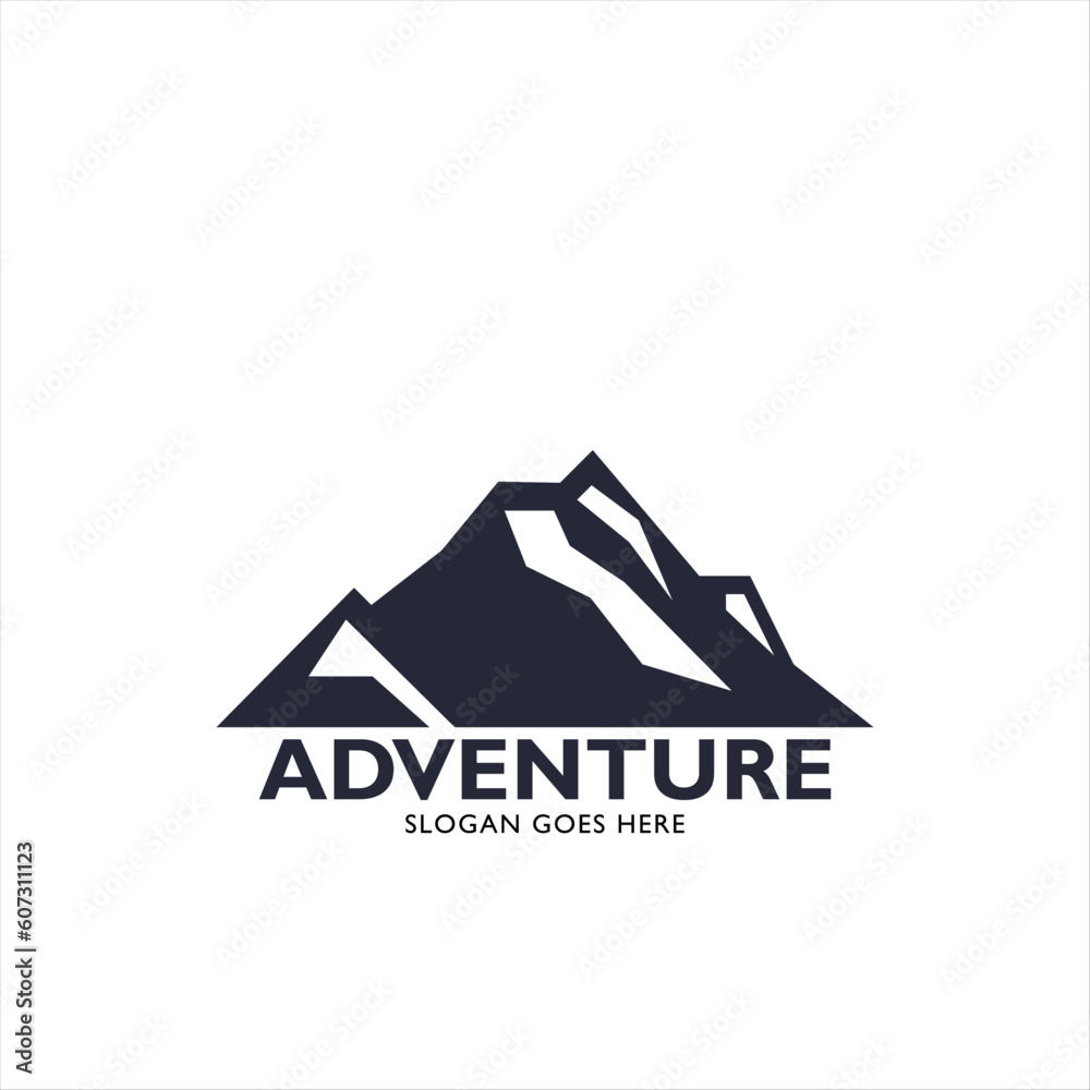 vector logo black mountain, adventure, forest, outdoor vector vector logo black mountain, adventure, forest, outdoor vector