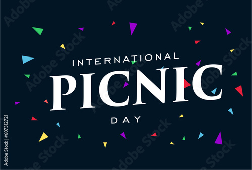 International picnic day background template