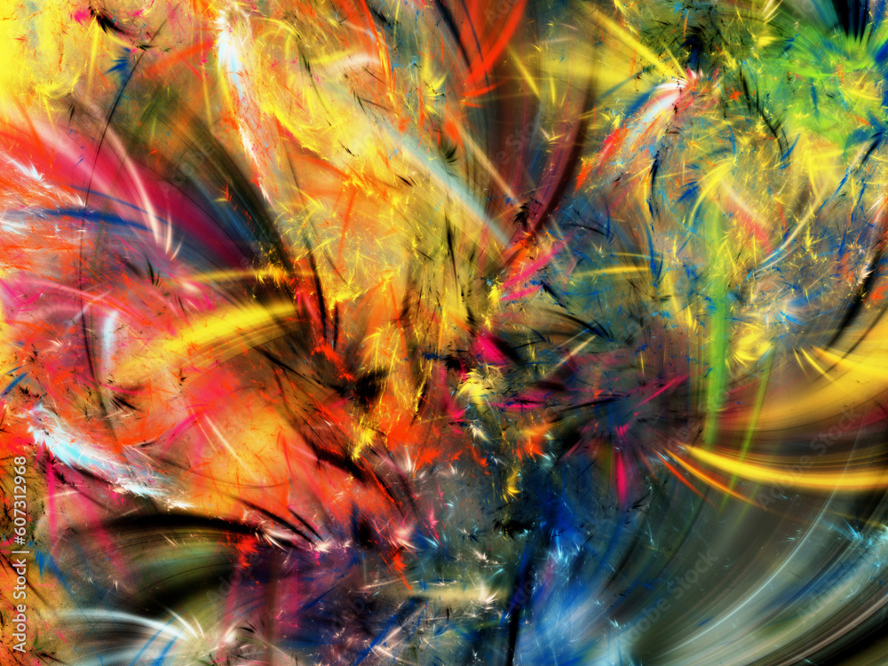 custom made wallpaper toronto digitalrainbow abstract fractal background 3d rendering illustration