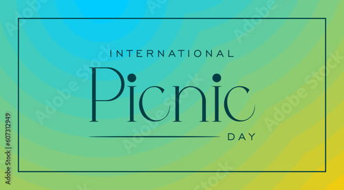 International picnic day background template