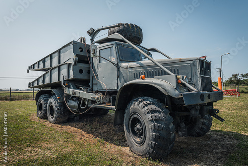 Old soviet military truck /bridge deployer/