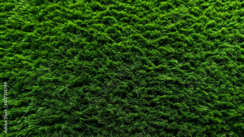 Green grass wall texture for background design and eco wall, generative AI.