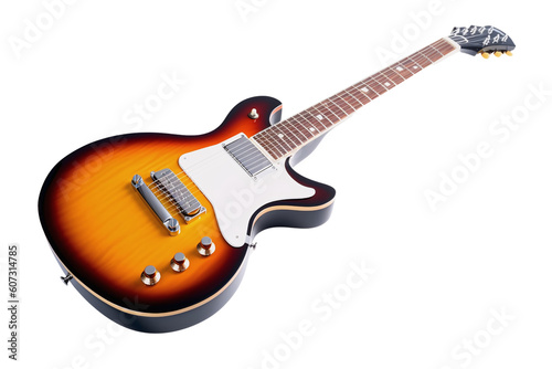 electric guitar isolated on white photo