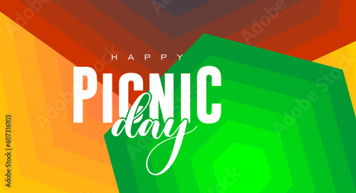 International picnic day background template