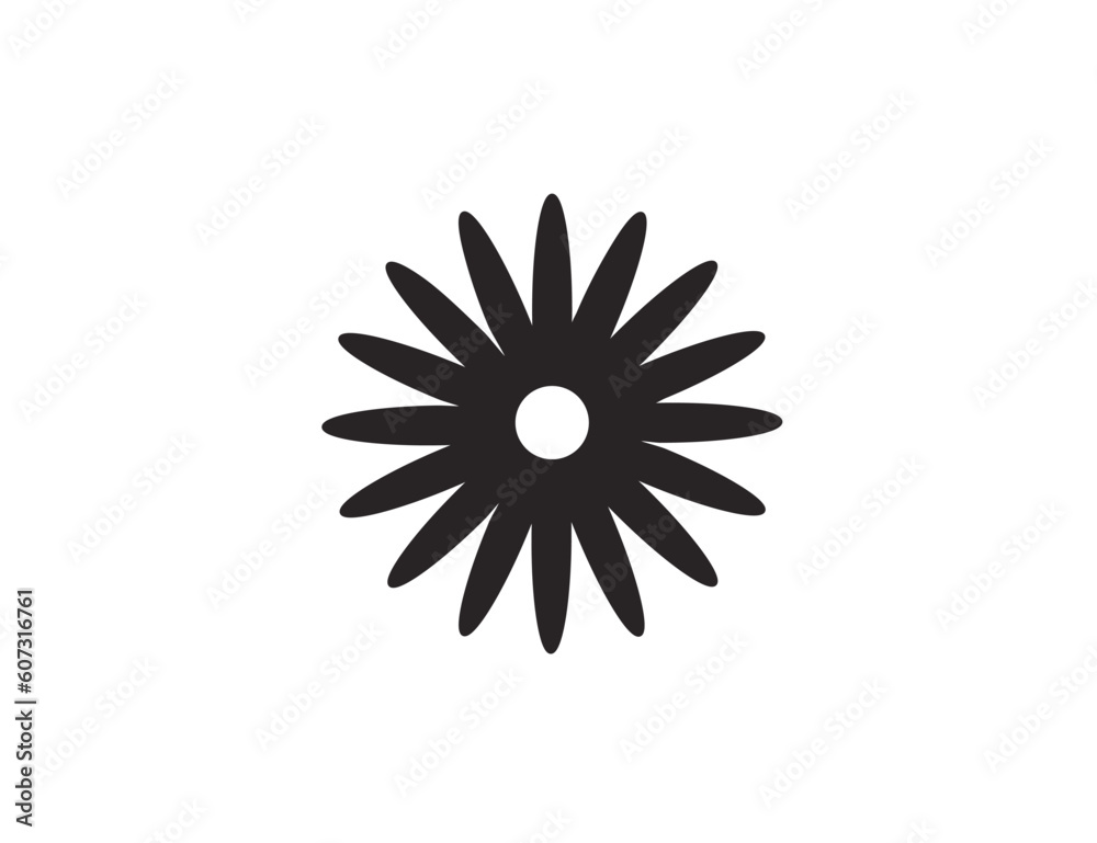 Flat flower (camomile) icon. Nature, parks. Vector Flat flower (camomile) icon. Nature, parks. Vector