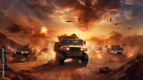 Military Cover The Convoy Game Artwork