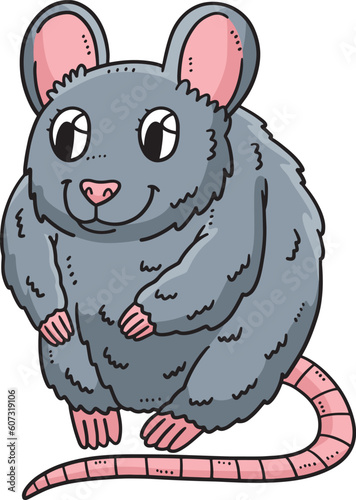 Mother Mouse Cartoon Colored Clipart Illustration
