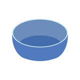 Dishes. Blue deep plate, bowl.