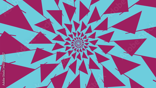 Optical illusion Psychedelic pattern hypnotic surreal abstract background Vector illustration
