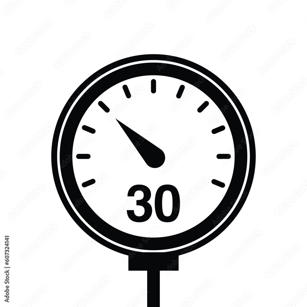 30 Pressure meter icon. Simple illustration of pressure meter vector icon for web 30 Pressure meter icon. Simple illustration of pressure meter vector icon for web