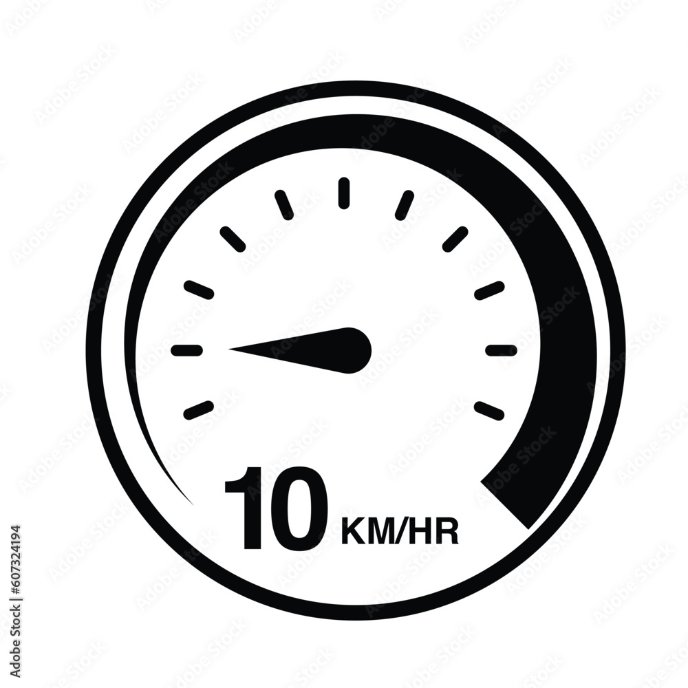 10 Km Per Hour Speedometer Icon Vector Illustration Eps Stock Vector 10-km-per-hour-speedometer-icon-vector-illustration-eps-stock-vector