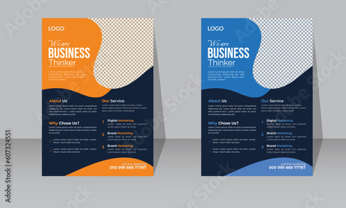 A4 Business Flyer, corporate flyer template for marketing, professional and modern business flyer, business flyer set.