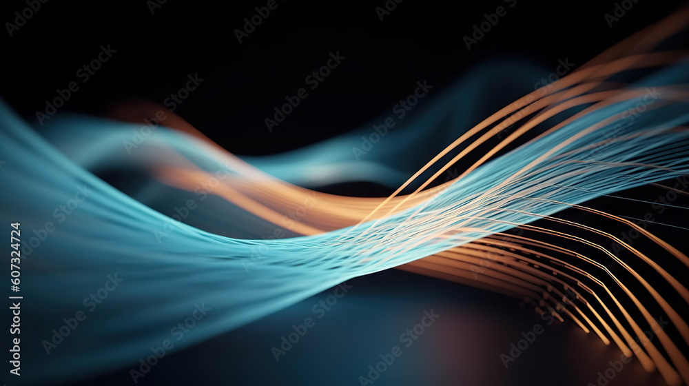 Modern digital abstract 3D background. Can be used in the description of network abilities, technological processes, digital storages, science, education, etc. Copy space. Based on Generative AI Modern digital abstract 3D background. Can be used in the description of network abilities, technological processes, digital storages, science, education, etc. Copy space. Based on Generative AI