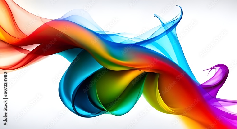 Fototapeta premium Abstract colorful smoke on a black background