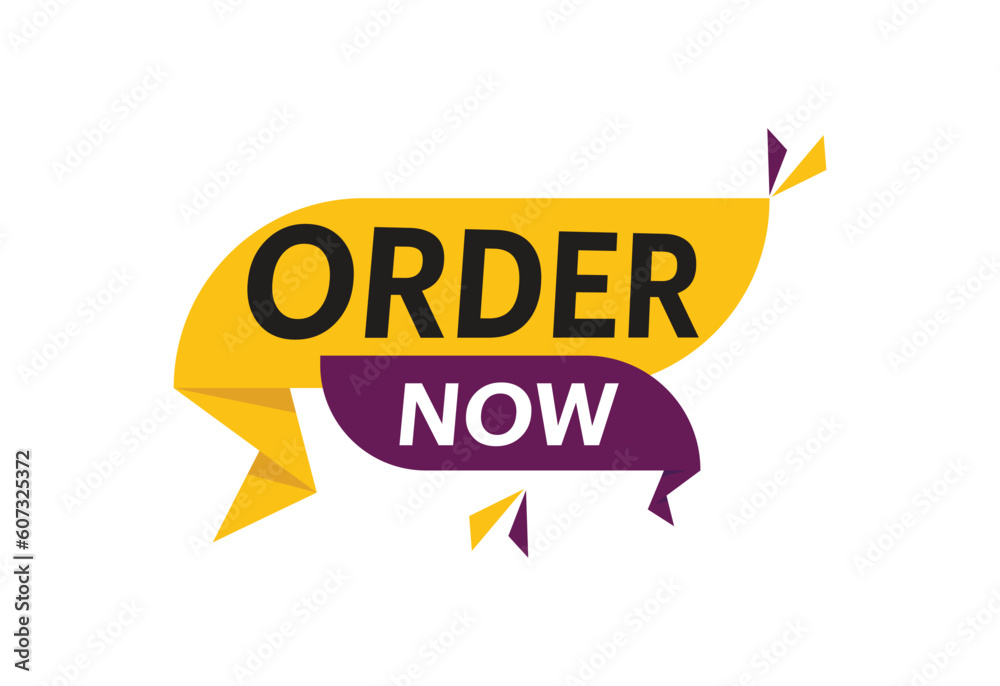 Order now banner badge icon. Vector illustration Order now banner badge icon. Vector illustration