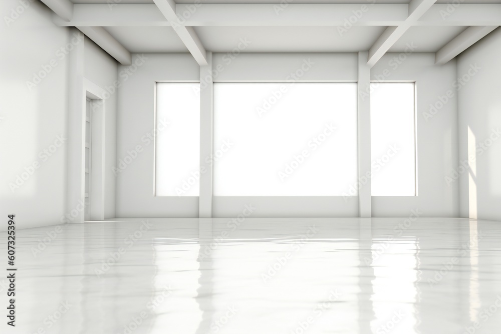 Empty White Studio Showcase Room Generative AI Empty White Studio Showcase Room Generative AI